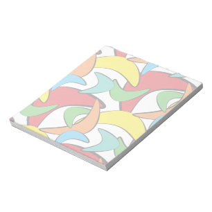 Multicolored Retro Boomerang Pattern Notepad