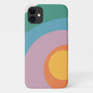 Multicolored retro style circles iPhone 11 case