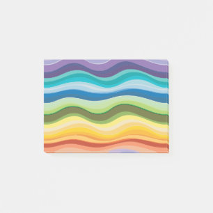 Multicolored Ripples Pattern 2 Post-it Notes
