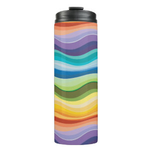 Multicolored Ripples Pattern 2 Thermal Tumbler