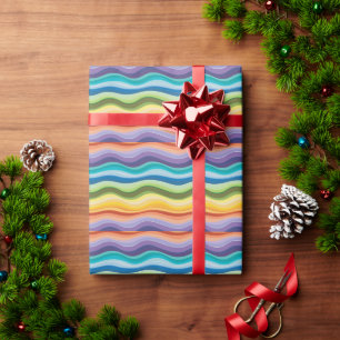 Multicolored Ripples Pattern 2 Wrapping Paper