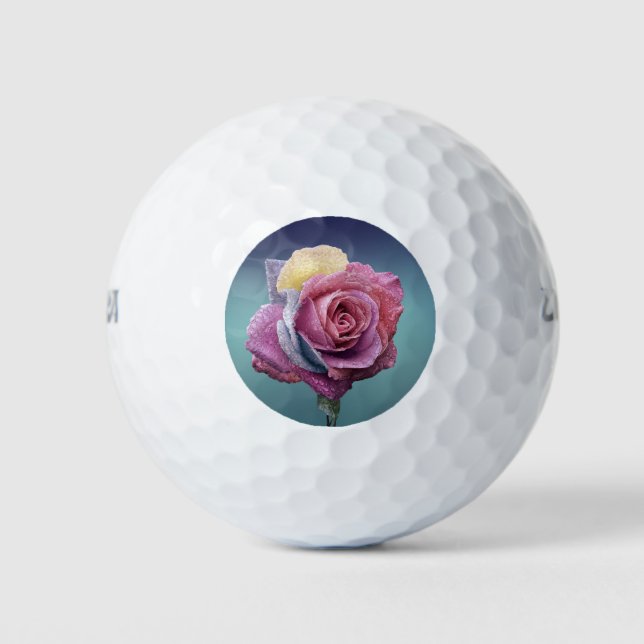 Multicolored Rose Golf Balls (Front)