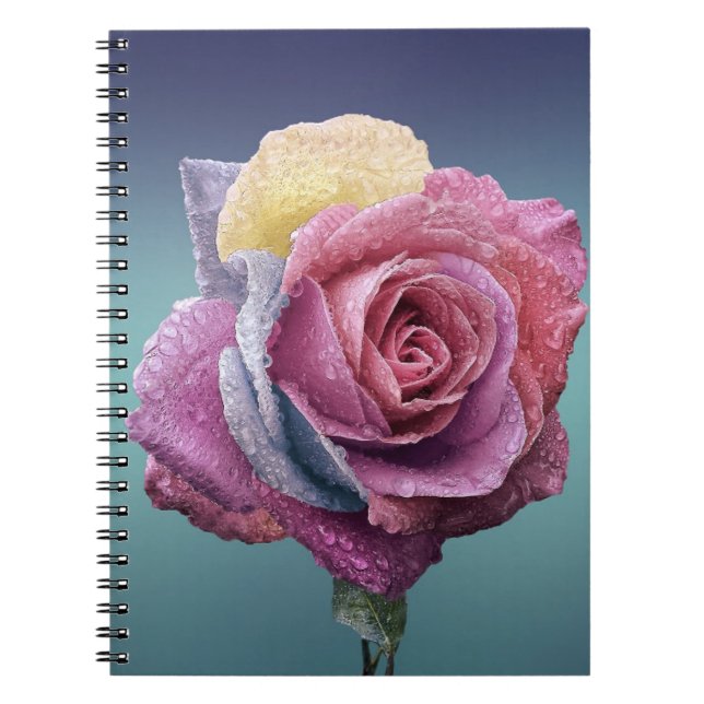 Multicolored Rose Notebook (Front)