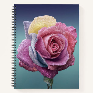 Multicolored Rose Notebook