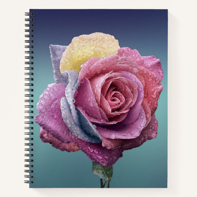 Multicolored Rose Notebook (Front)