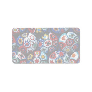 Multicolored rounds label