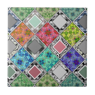 Multicolored , rustic , patchwork , patches   tile