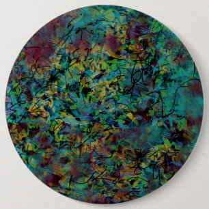 Multicolored Scribbled Abstract Art Button