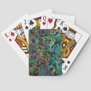 Multicolored Scribbled Abstract Art Playing Cards