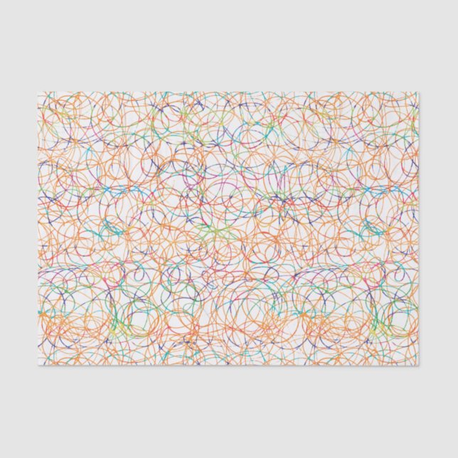Multicolored Scribbles Tissue Paper (Front)