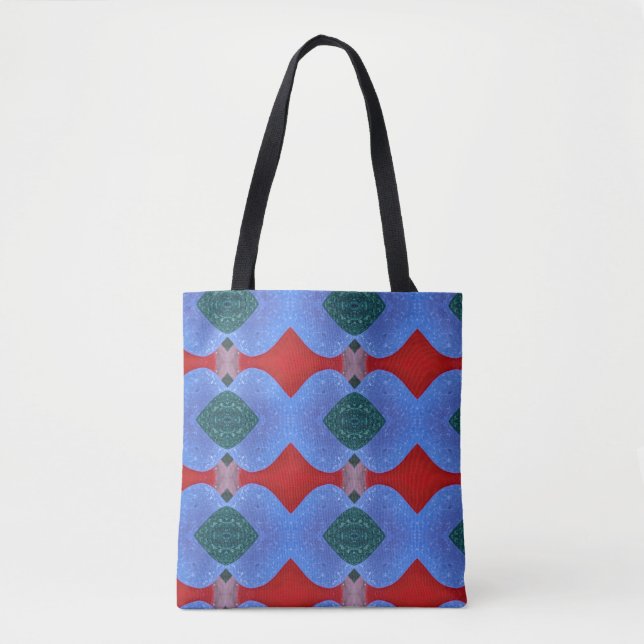 Multicolored seaglass abstract tote bag (Front)
