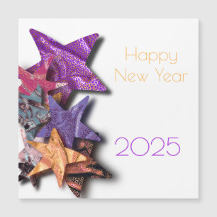 Multicolored shining stars - happy new year 20xx