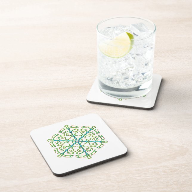 Multicolored Snowflake 1 Coaster (Right Side)