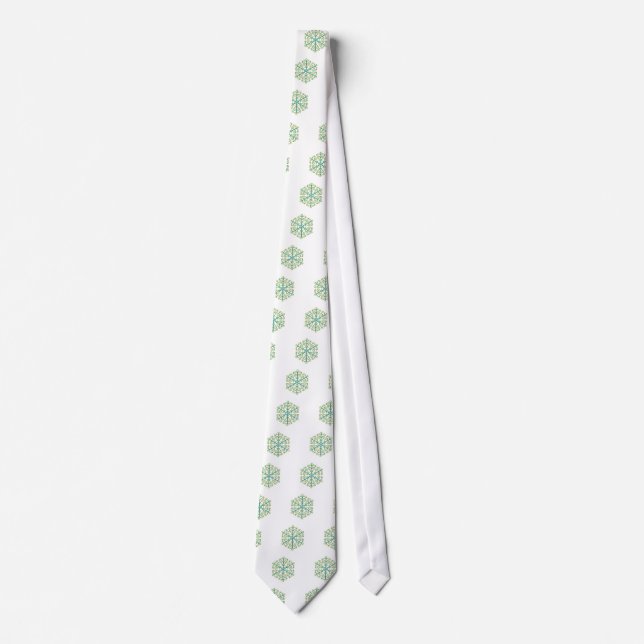 Multicolored Snowflake 1 Tie (Front)