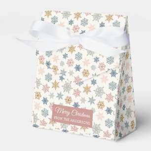 Multicolored snowflake pattern – winter christmas favour box