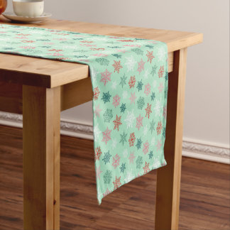 Multicolored snowflake pattern – winter christmas short table runner
