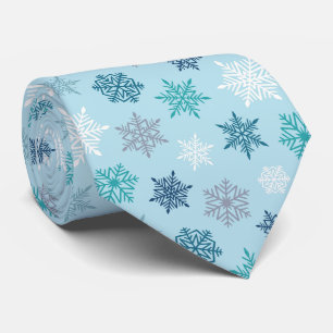 Multicolored snowflake pattern – winter christmas tie