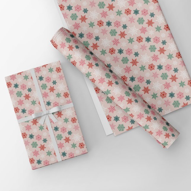 Multicolored snowflake pattern – winter christmas wrapping paper (Creator Uploaded)
