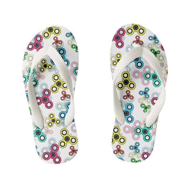 Multicolored spinners kid's flip flops (Footbed)