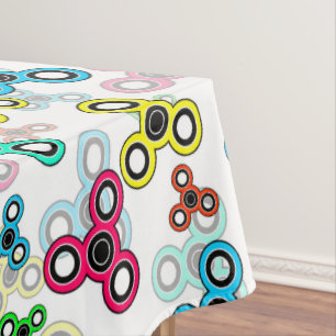Multicolored spinners tablecloth