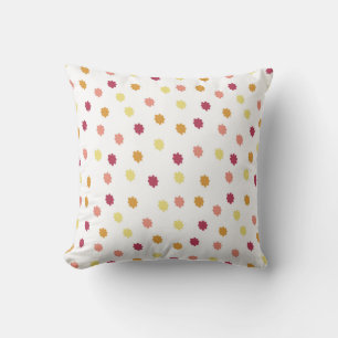 multicolored spot pattern cushion