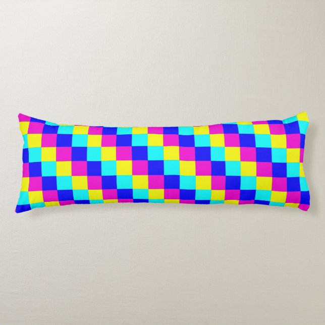 Multicolored Squares 4 Body Cushion (Front)