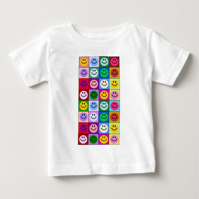 Multicolored Squares Baby T-Shirt (Front)