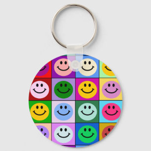 Multicolored Squares Key Ring