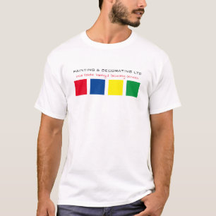 Multicolored Squares, Painter & Decorator Advert T-Shirt