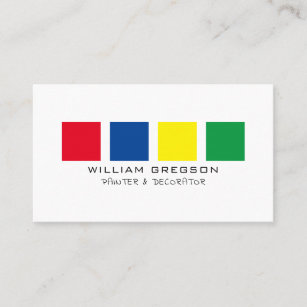 Multicolored Squares, Painter & Decorator Business Card