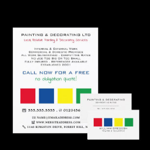 Multicolored Squares, Painter & Decorator Business Card