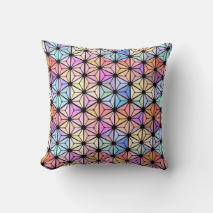Multicolored stained-glass window  cushion