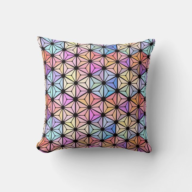Multicolored stained-glass window  cushion (Front)
