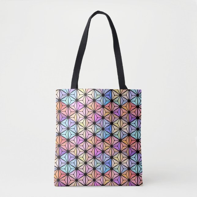 Multicolored stained-glass window  tote bag (Front)