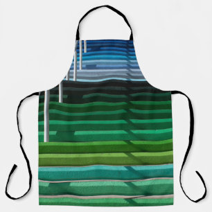 Multicolored stairs apron
