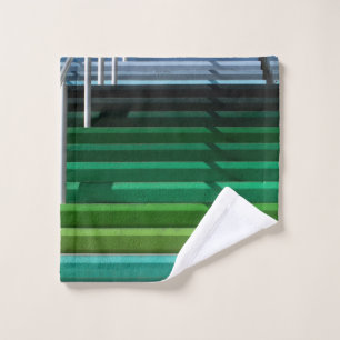 Multicolored stairs wash cloth
