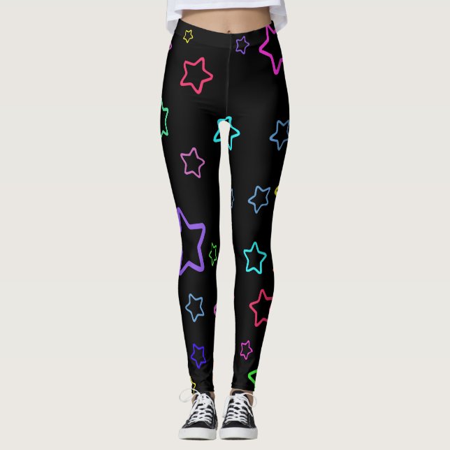 Multicolored Starry Night Leggings (Front)