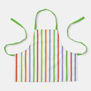 Multicolored Striped Apron