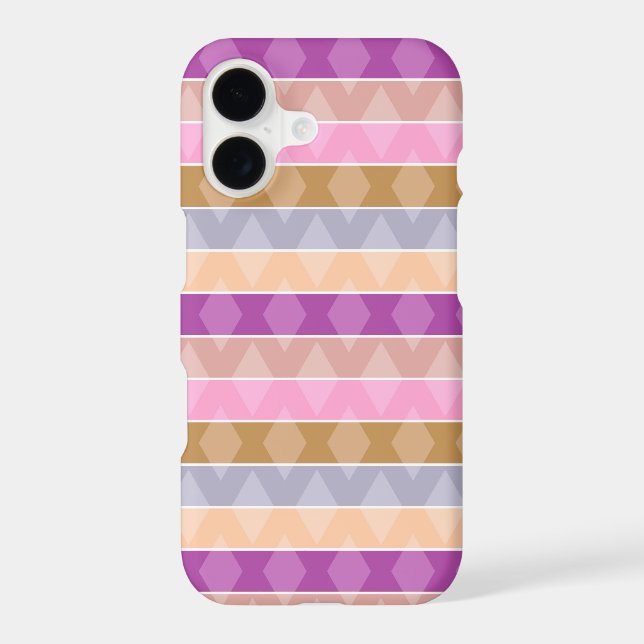 Multicolored striped geometric retro pattern (Back)