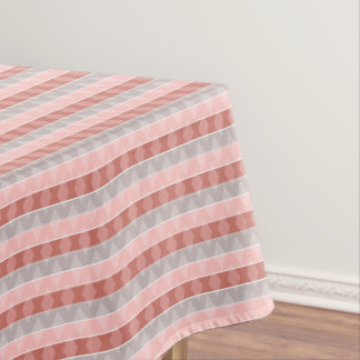 Multicolored striped geometric retro pattern tablecloth