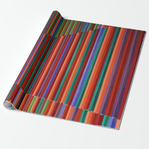 Multicolored striped illustration wrapping paper
