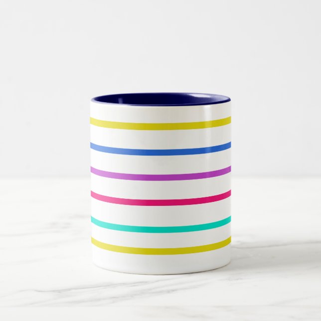 Multicolored Striped Mug (Center)