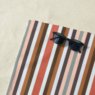 Multicolored Striped Pattern Beach Towel