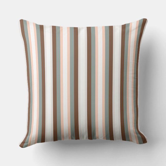 Multicolored Striped Pattern Cushion (Back)