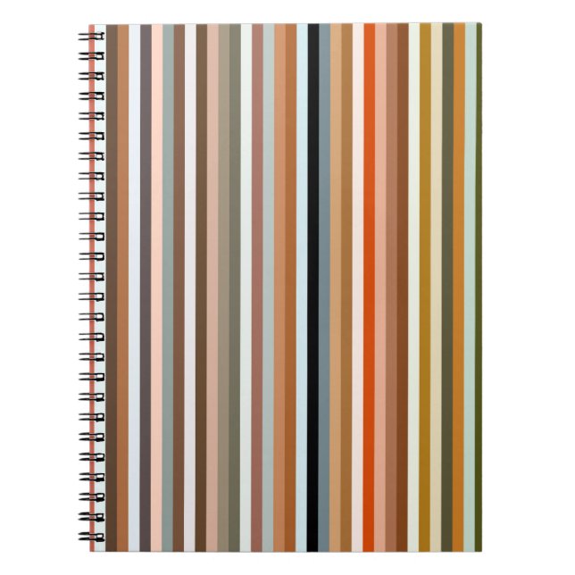 Multicolored Striped Pattern Notebook (Front)