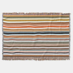 Multicolored Striped Pattern Throw Blanket