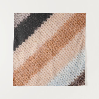 Multicolored striped wool fabric texture closeup p tapestry