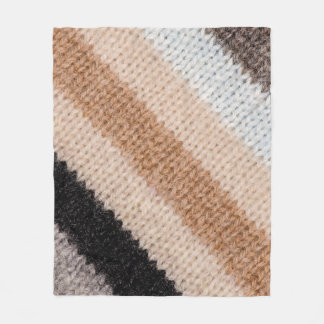 Multicolored Striped Wool: Fabric Texture Fleece Blanket