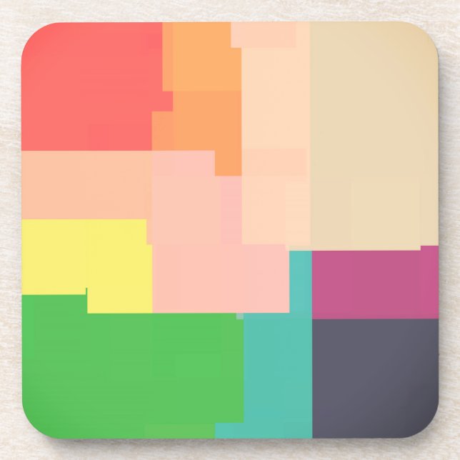  Multicolored Stripes Coaster (Front)
