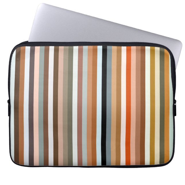 Multicolored Stripes Laptop Sleeve (Front)